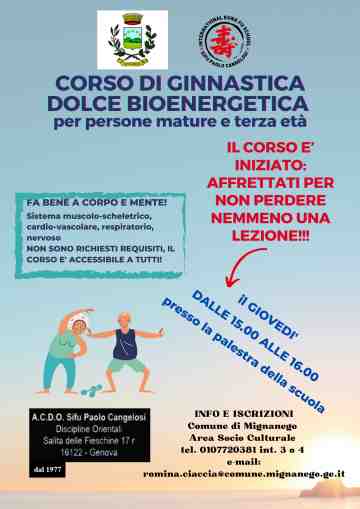 GINNASTICA DOLCE PER PERSONE MATURE E TERZA ETA\'