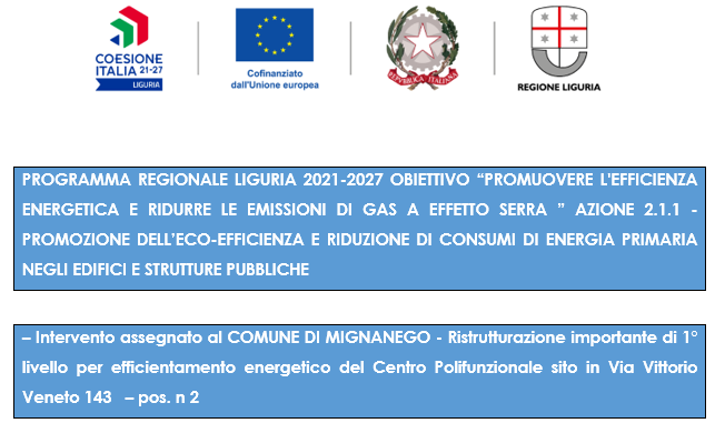 PROGRAMMA REGIONALE LIGURIA 2021-2027 OBIETTIVO PROMUOVERE L\'EFFICIENZA ENERGETICA E RIDURRE LE EMISSIONI DI GAS A EFFETTO SERRA  